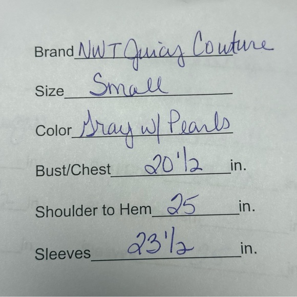 NWT Juicy Couture Pearl Embellished Grey Sweater | Size Small - Picture 9 of 9